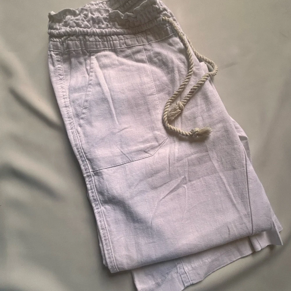 Roxy White Drawstring Pants - Picture 2 of 5